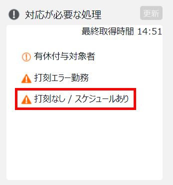 スケジュールがあるのに、打刻がない勤務日をエラーにする方法 – KING 